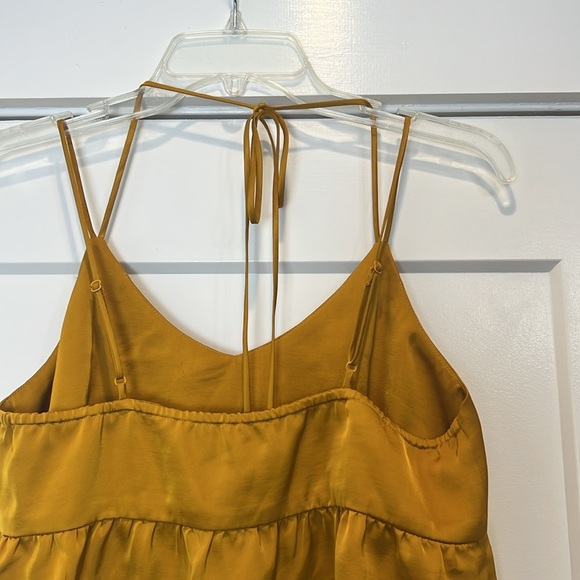 Nine West Yellow Camisole Crop Top with halter tie size medium. - Picture 5 of 7